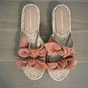 Loeffler Randall Dusty Pink Bow Espadrille Mule